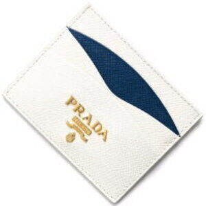 Prada Saffiano Multicolor Wallet Bianco White Navy Blue
